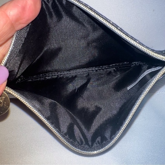 💄3/$12💄5/$15 ipsy Makeup Bag Black Gold Textured Vinyl Dancing‎ Lady EUC - Picture 3 of 5